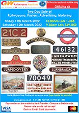 Railwayana Auction March 2022