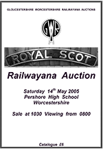 Railwayana Auction May 2005